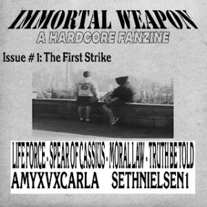 Immortal Weapon Fanzine Issue 1 Cover-straight edge